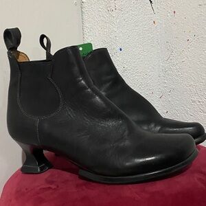 John Fluevog Black Heeled Boots